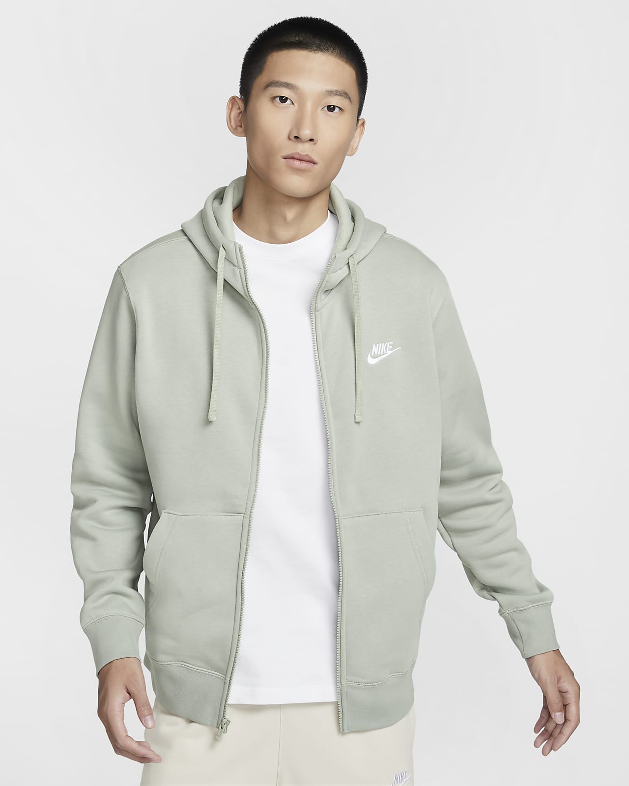 Nike Sportswear Club Fleece 男子加绒全长拉链开襟连帽衫