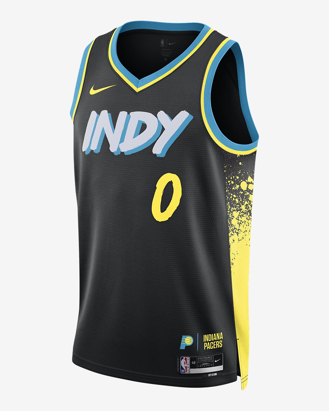 2023/24 赛季印第安纳步行者队 (Tyrese Haliburton) City Edition Nike Dri-FIT NBA Swingman Jersey 男子速干球衣