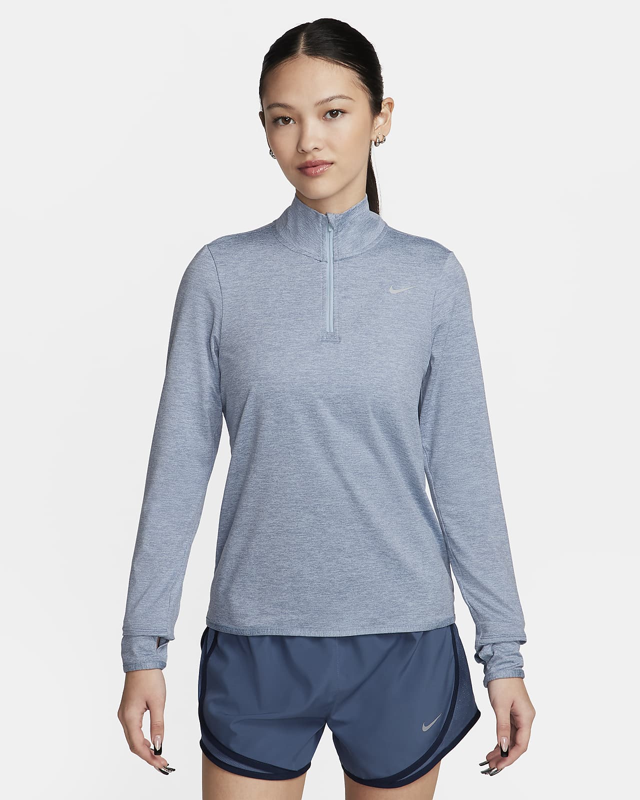 Nike Dri-FIT Swift Element UV 女子 1/4 拉链开襟防晒速干跑步上衣