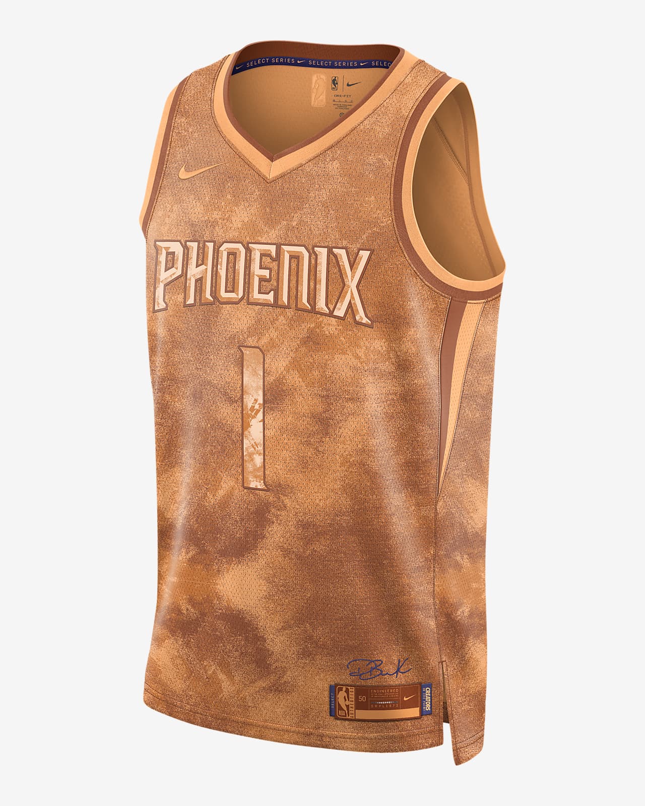 2022/23 赛季菲尼斯太阳队 (Devin Booker) Select Series Nike Dri-FIT NBA Jersey 男子球衣