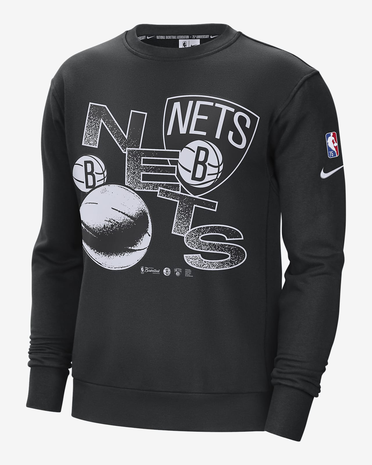 布鲁克林篮网队 Courtside Nike NBA 男子起绒运动衫