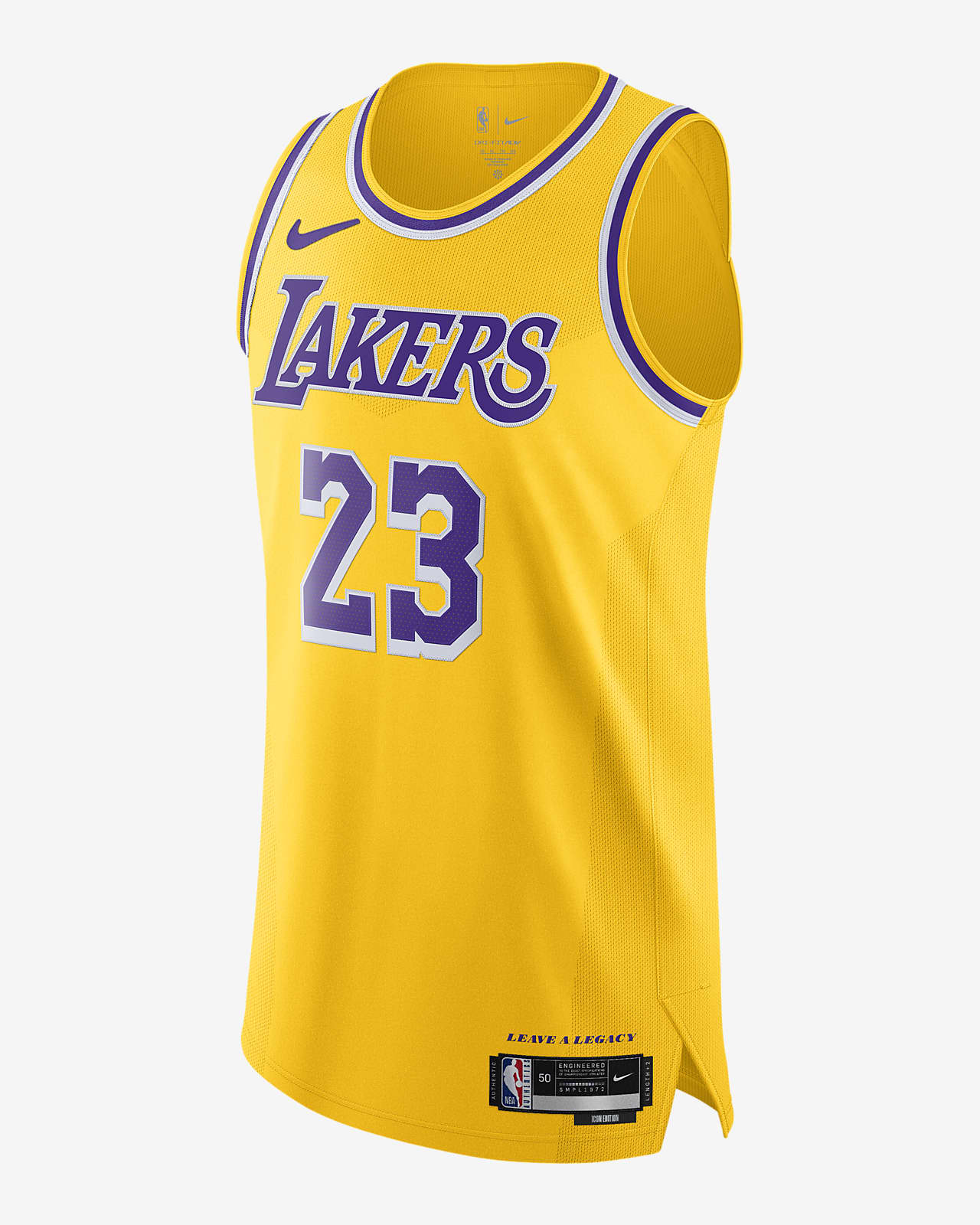 2022/23 赛季洛杉矶湖人队 Icon Edition Nike Dri-FIT ADV NBA Authentic Jersey 男子速干球衣