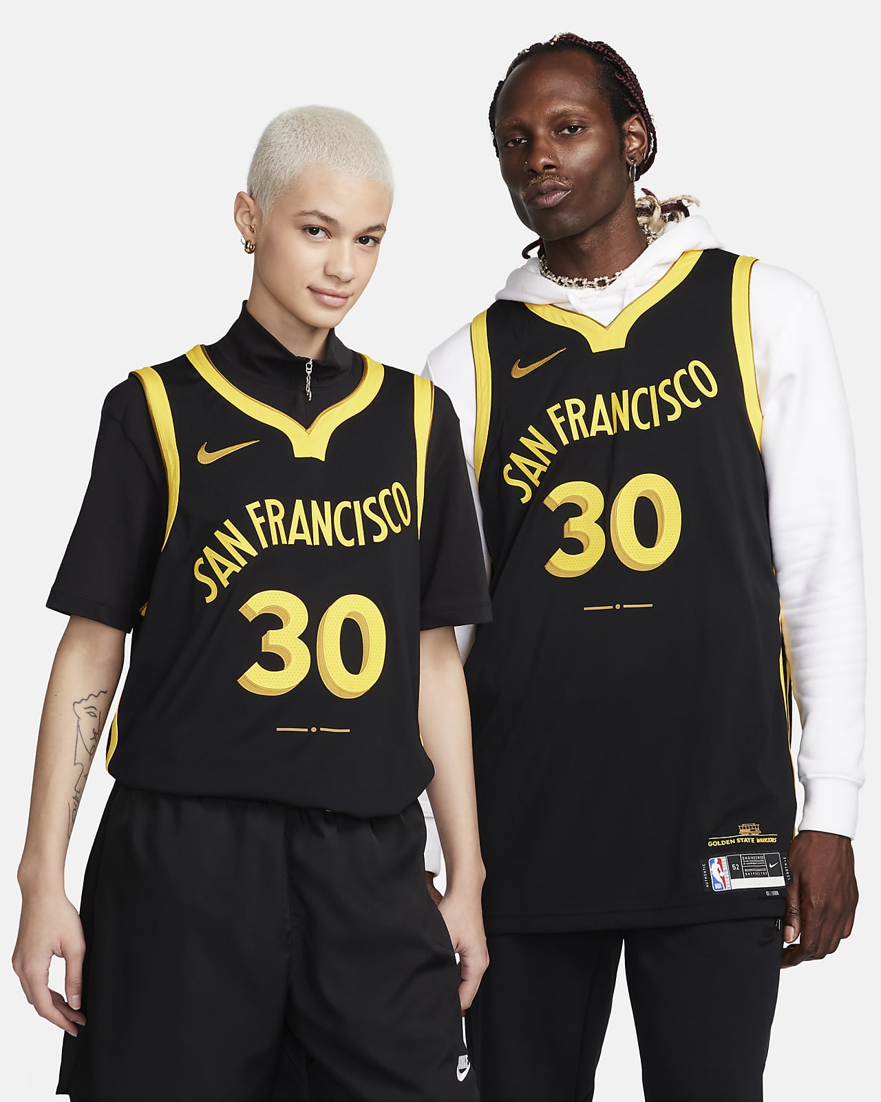 2023/24 赛季金州勇士队 (Stephen Curry) City Edition Nike Dri-FIT ADV NBA Authentic Jersey 男子速干球衣