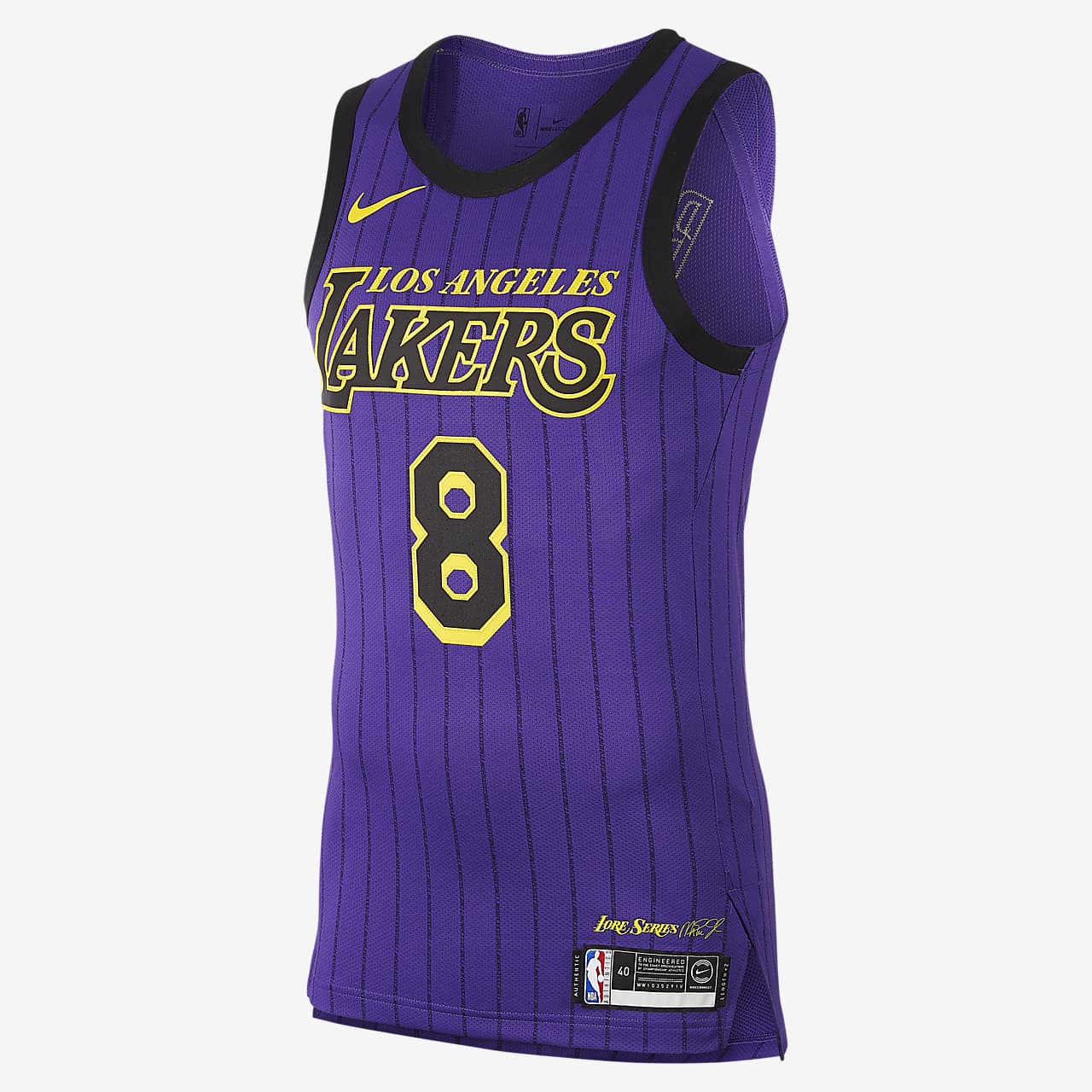 洛杉矶湖人队 (Kobe Bryant) City Edition Authentic Nike NBA Connected Jersey 男子球衣