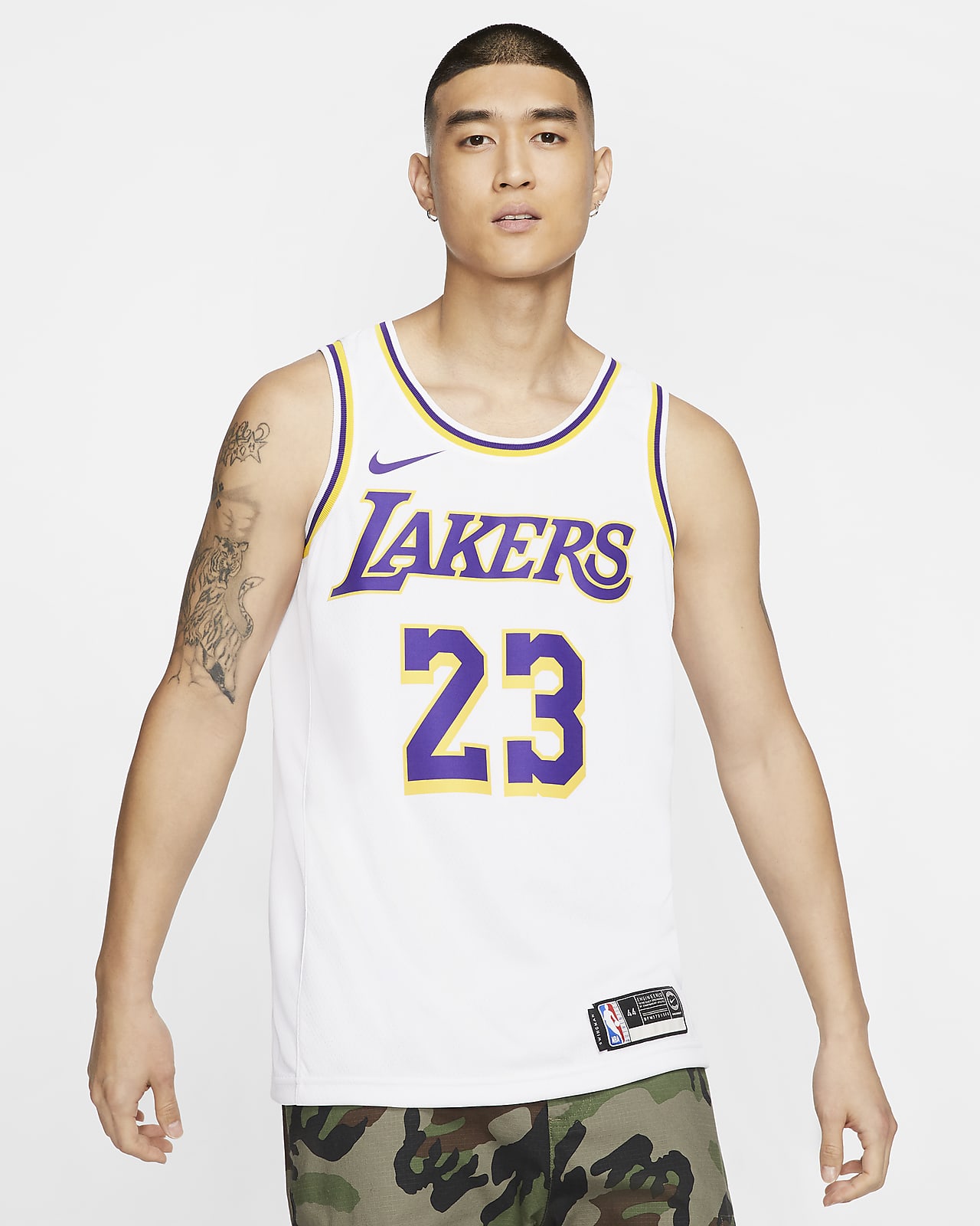 洛杉矶湖人队 (LeBron James) Association Edition Swingman Nike NBA Jersey 男子球衣