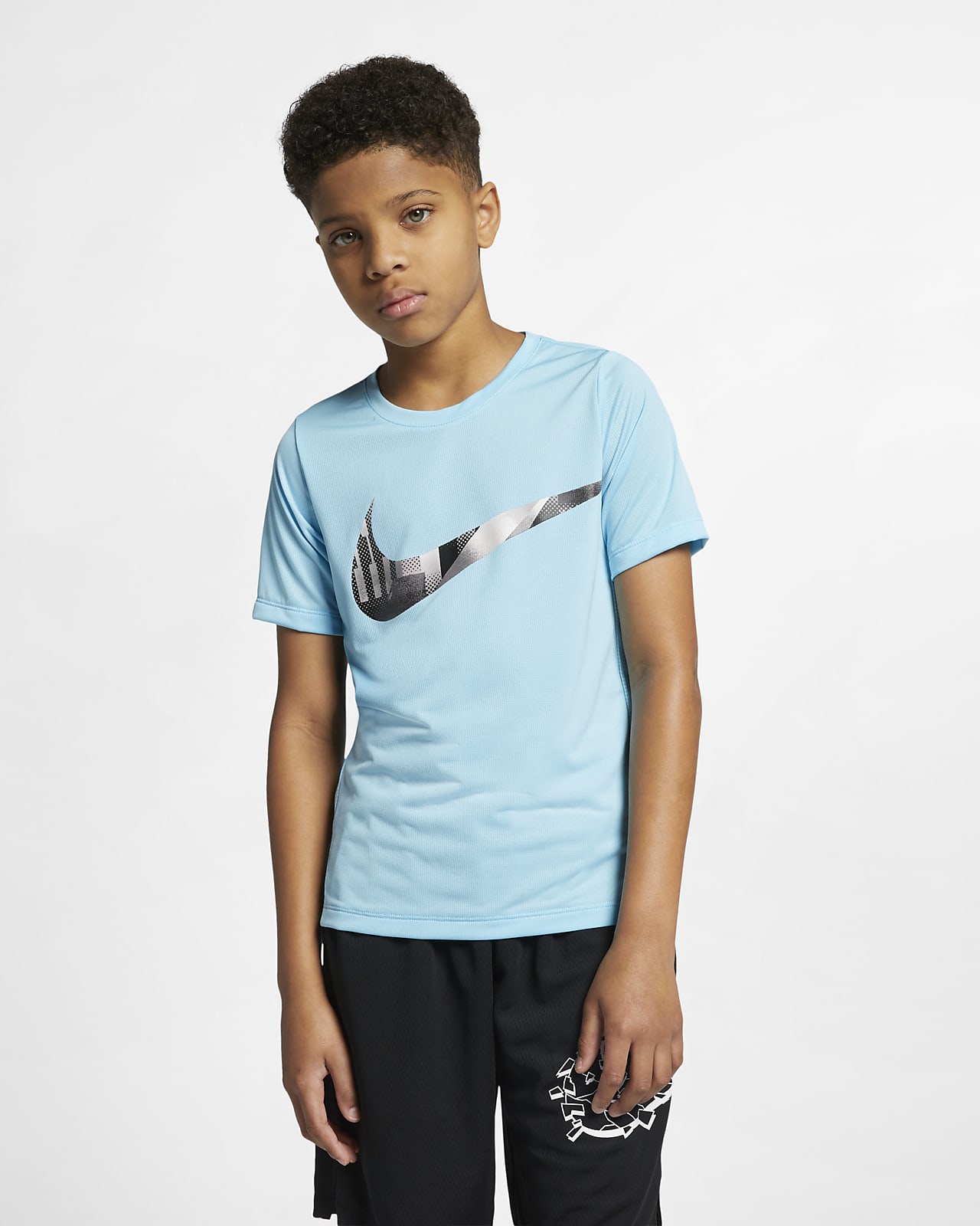 Nike Dri-FIT 大童（男孩）短袖印花训练上衣