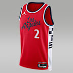 2024/25 赛季洛杉矶快船队 (Kawhi Leonard) Statement Edition Jordan Dri-FIT NBA Swingman Jersey 男子速干球衣 - 大学红