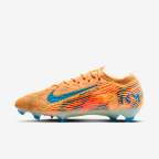 Nike Mercurial Vapor 16 Elite "Kylian Mbappé" 耐克刺客系列姆巴佩男/女 FG 天然硬质草地低帮足球鞋 - 浅甜瓜橙/伊格鲁蓝/孔雀蓝