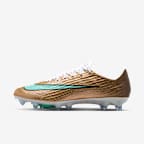 Nike Mercurial Superfly 11 Elite "Kylian Mbappé" 耐克刺客系列姆巴佩男/女 AG 人造草地低帮足球鞋 - 金属色/光辉绿