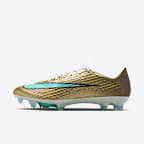 Nike Mercurial Superfly 11 Elite "Kylian Mbappé" 耐克刺客系列姆巴佩男/女 FG 天然硬质草地低帮足球鞋 - 金属色/光辉绿