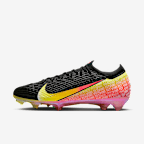 Nike Mercurial Vapor 16 Elite "Vini Jr." 耐克刺客系列男/女天然硬质草地足球鞋 - 黑/闪亮绿/飞翔蓝/活力黄
