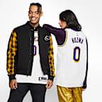 洛杉矶湖人队 (Kyle Kuzma) Association Edition Swingman Nike NBA Jersey 男子球衣 - 白色/阿马里洛黄/全域紫