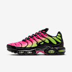 Nike Air Max Plus 男子运动鞋 - 黑/透明粉/荧光黄/黑