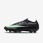 Nike Mercurial Vapor 17 Elite 耐克刺客系列男/女 AG 人造草地低帮足球鞋 - 黑/黑/梦幻绿