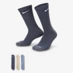 Nike Everyday Plus 耐高系列舒适速干中筒训练袜（3 双） - 多色