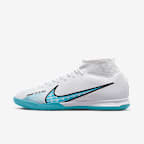 Nike Zoom Superfly 9 Academy IC 男子室内/球场足球鞋 - 白色/爆炸粉/波罗的海蓝