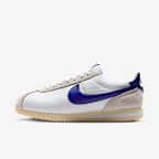 Nike Cortez Textile 郑钦文同款女子复古运动鞋 - 白色/幻影灰白/石膏色/深夜蓝