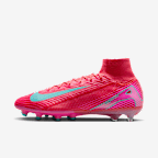 Nike Mercurial Superfly 10 Elite 耐克刺客系列人造草地足球鞋 - 余烬红/极光绿