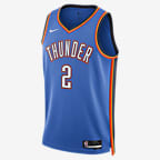 俄克拉荷马城雷霆队 Icon Edition Nike Dri-FIT NBA Swingman Jersey 男子速干球衣 - 信号蓝