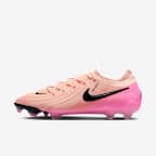Nike Phantom GX 2 Elite 耐克暗煞系列天然硬质草地足球鞋 - 浅深红/爆炸粉/黑