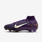 Nike Mercurial Superfly 10 Elite "Kylian Mbappé" 耐克刺客系列姆巴佩男/女天然硬质草地足球鞋 - 华丽紫/淡象牙白