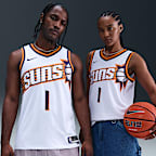 菲尼克斯太阳队德文·布克 (Devin Booker) Association Edition Nike Dri-FIT NBA Swingman Jersey 男子速干球衣 - 白色