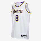 洛杉矶湖人队 Association Edition Nike NBA Swingman Jersey 大童(男孩)速干球衣 - 白色