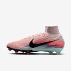 Nike United Mercurial Superfly 10 Elite 耐克刺客系列男/女 FG 天然硬质草地高帮足球鞋 - 砂岩灰粉/赛车蓝