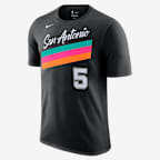 圣安东尼奥马刺队 Essentials City Edition Nike NBA 男子短袖T恤 - 黑