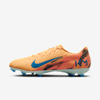 Nike Mercurial Vapor 16 Academy "Kylian Mbappé" 耐克刺客系列姆巴佩男/女 MG 多种场地低帮足球鞋 - 浅甜瓜橙/伊格鲁蓝/孔雀蓝