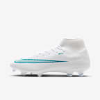 Nike Mercurial Superfly 11 Academy 耐克刺客系列男/女 MG 多种场地高帮足球鞋 - 白色/仙人掌绿