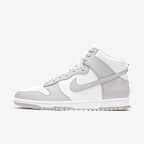 Nike Dunk High Retro 男子运动鞋高帮复古板鞋 - 白色/白色/苍野灰