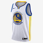 金州勇士队 (Klay Thompson) Association Edition Nike NBA Jersey 男子球衣 - 白色/阿马里洛黄/灯草蓝