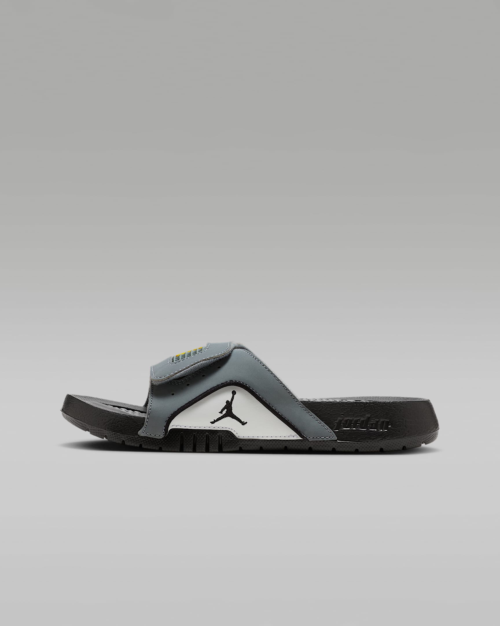 Jordan Hydro IV Retro (GS) 大童拖鞋 - 冷灰/黑/白色/校园粟黄