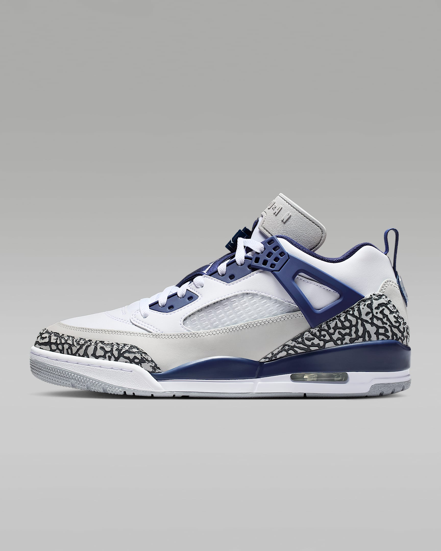 Jordan Spizike Low 男子运动鞋老爹鞋 - 白色/浅灰/煤黑/深藏青