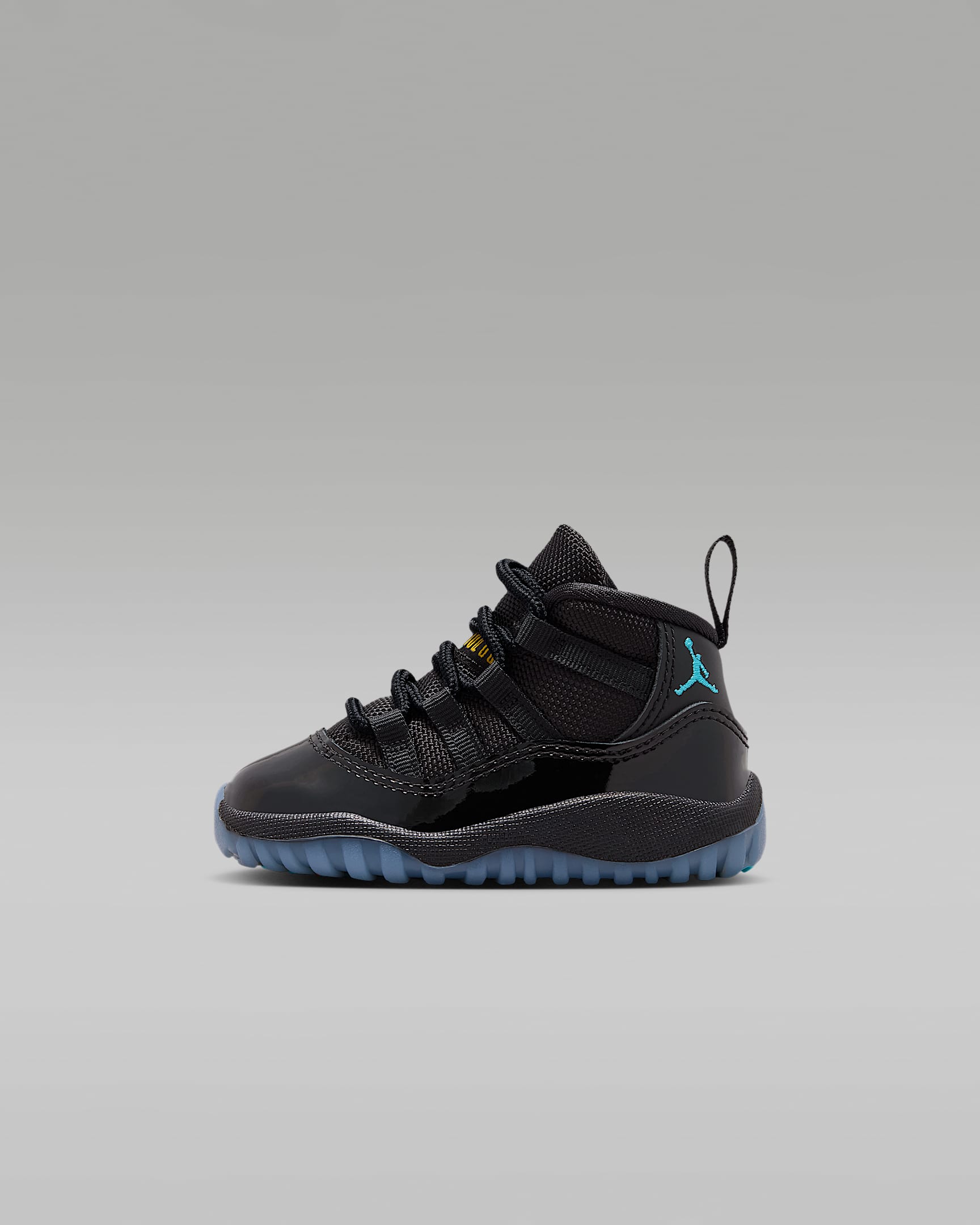 Jordan 11 Retro "Gamma" 复刻婴童运动鞋 - 黑/黑/校园粟黄/伽马蓝