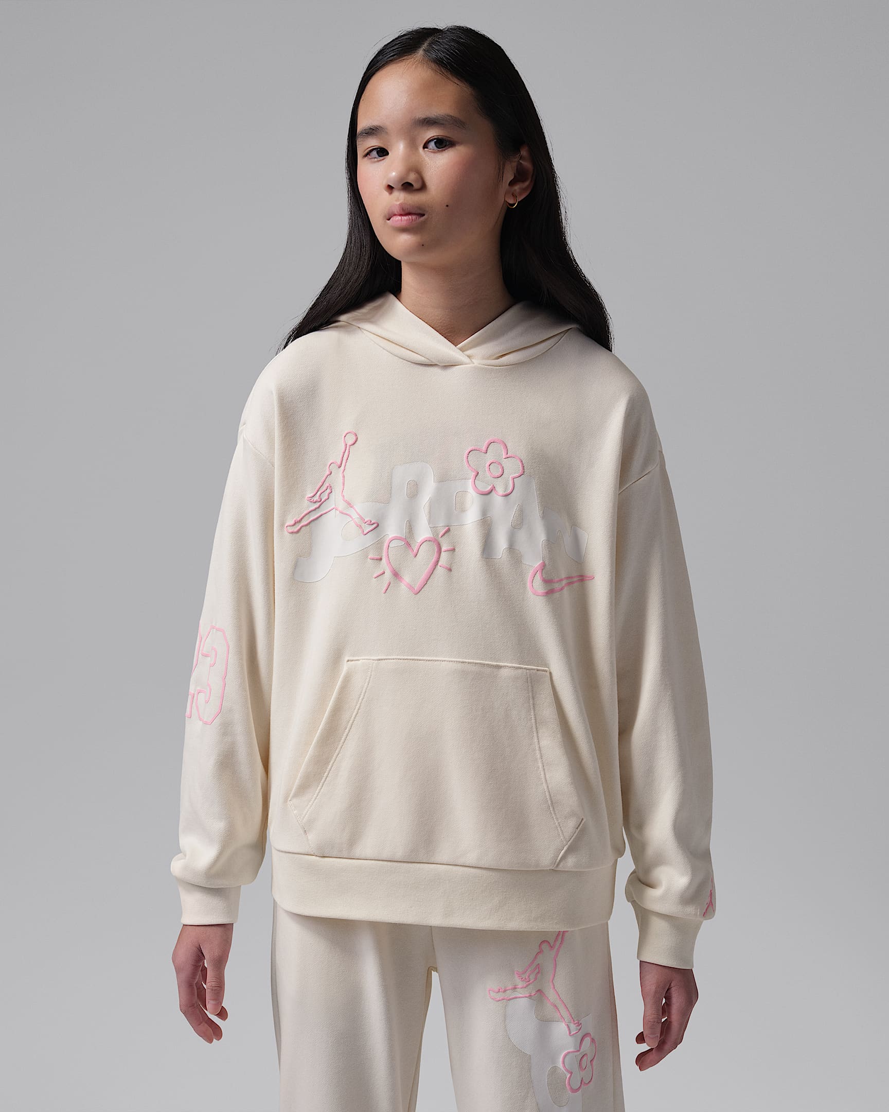 Jordan Love Is In The "Air" 大童连帽衫 - 淡象牙白