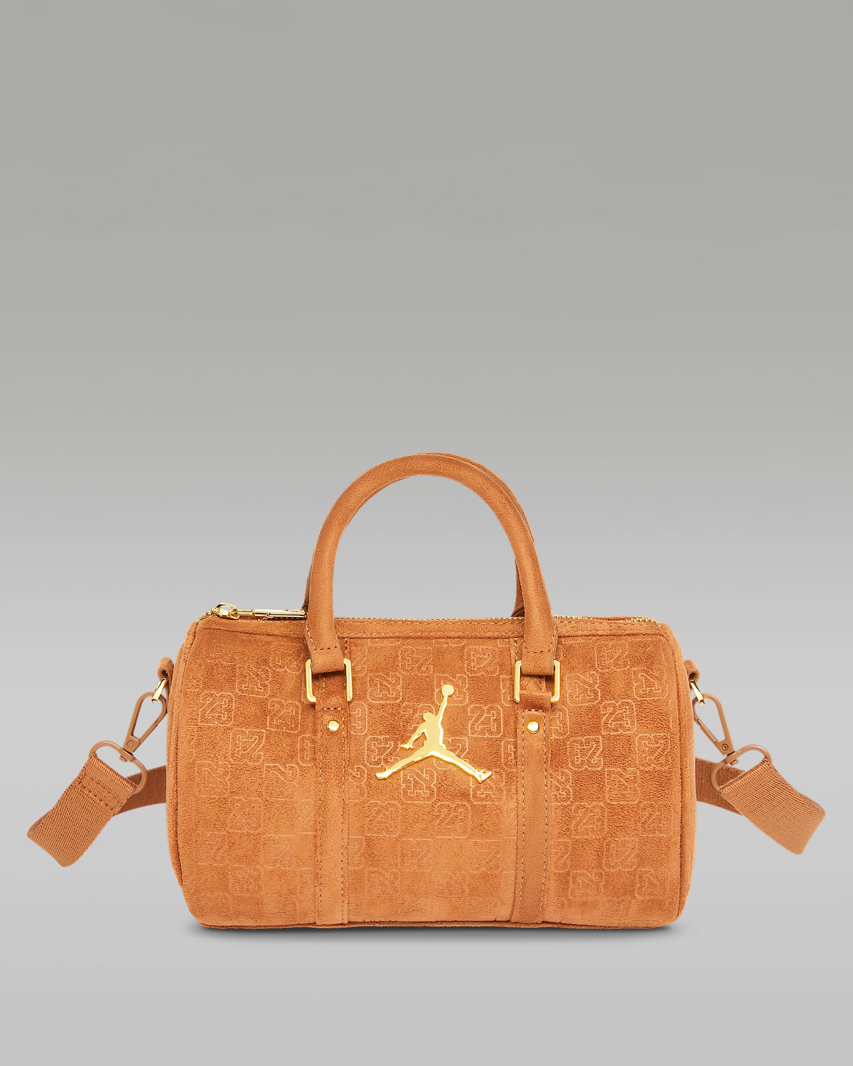 Jordan Monogram 合成翻毛皮斜挎包 - 白兰地白