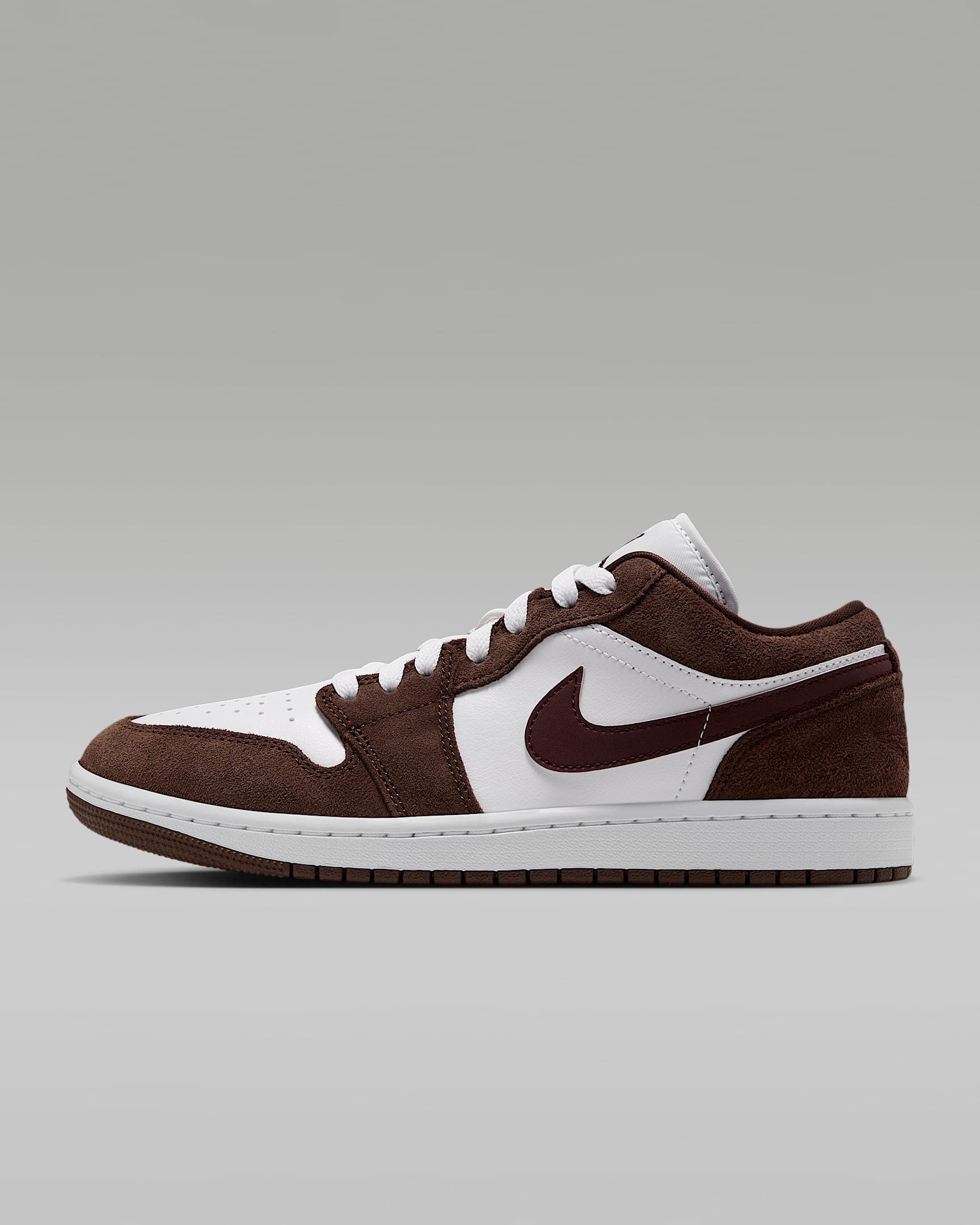 Air Jordan 1 Low 女子运动鞋刺绣板鞋 - 惊喜可可色/白色/月蚀古铜