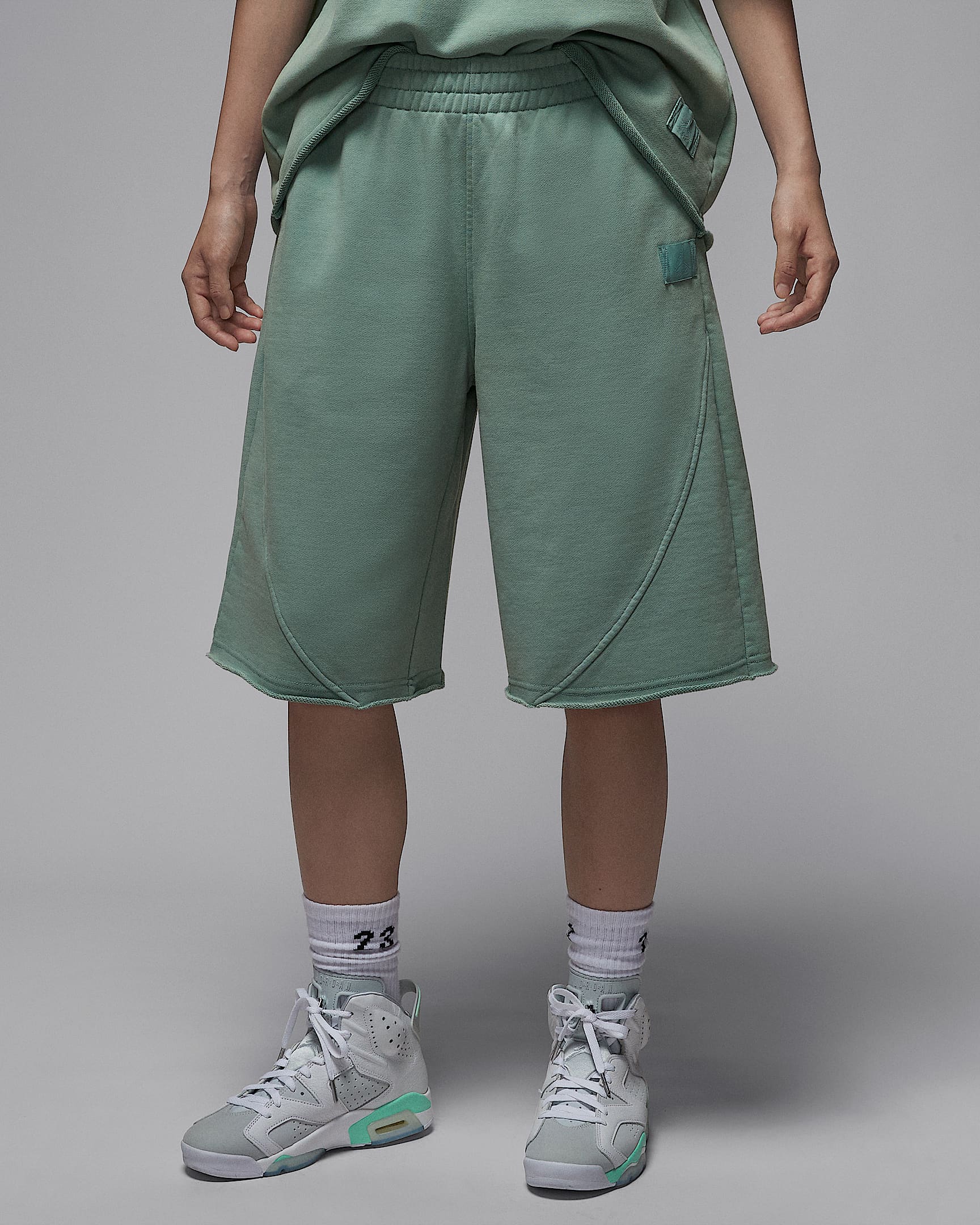 Jordan Flight Fleece 女子法式毛圈短裤 - 大炮灰/矿物色