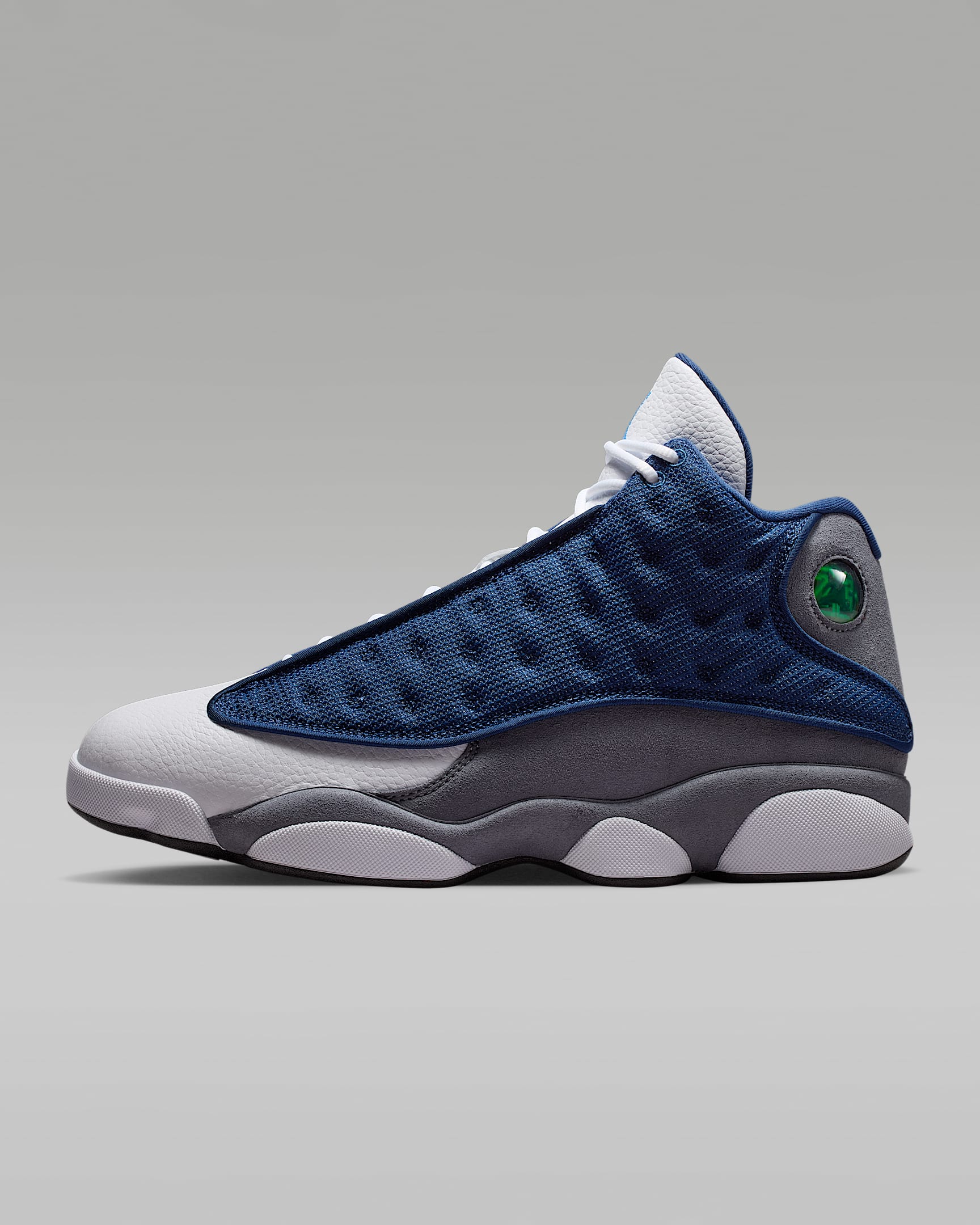Air Jordan 13 Retro "Flint" 复刻男子运动鞋 - 深海蓝/燧石灰/白色/大学蓝