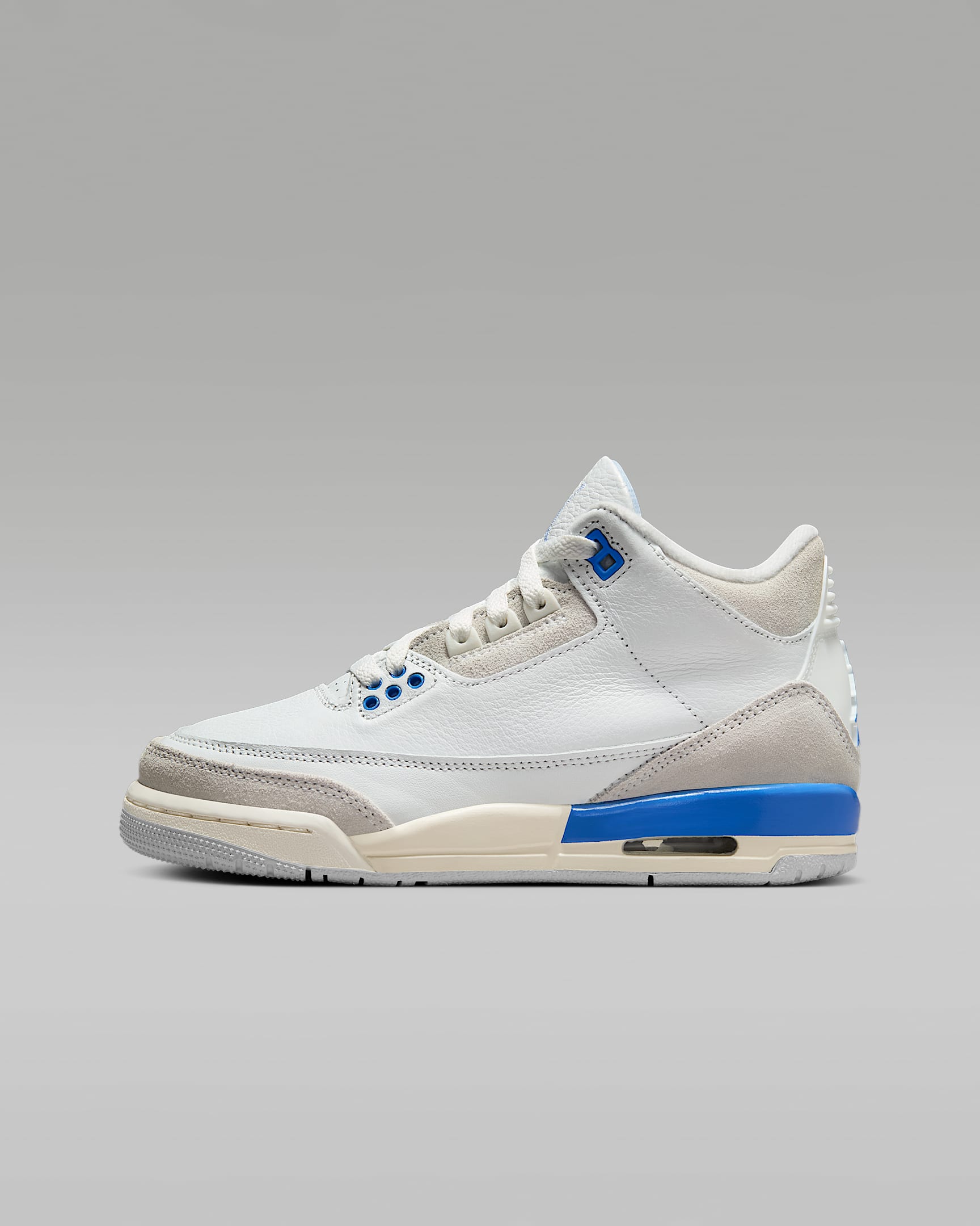 Air Jordan 3 Retro "Lucky Shorts" 复刻大童运动鞋 - 山峰白/传奇蓝/尘光子色/氢蓝