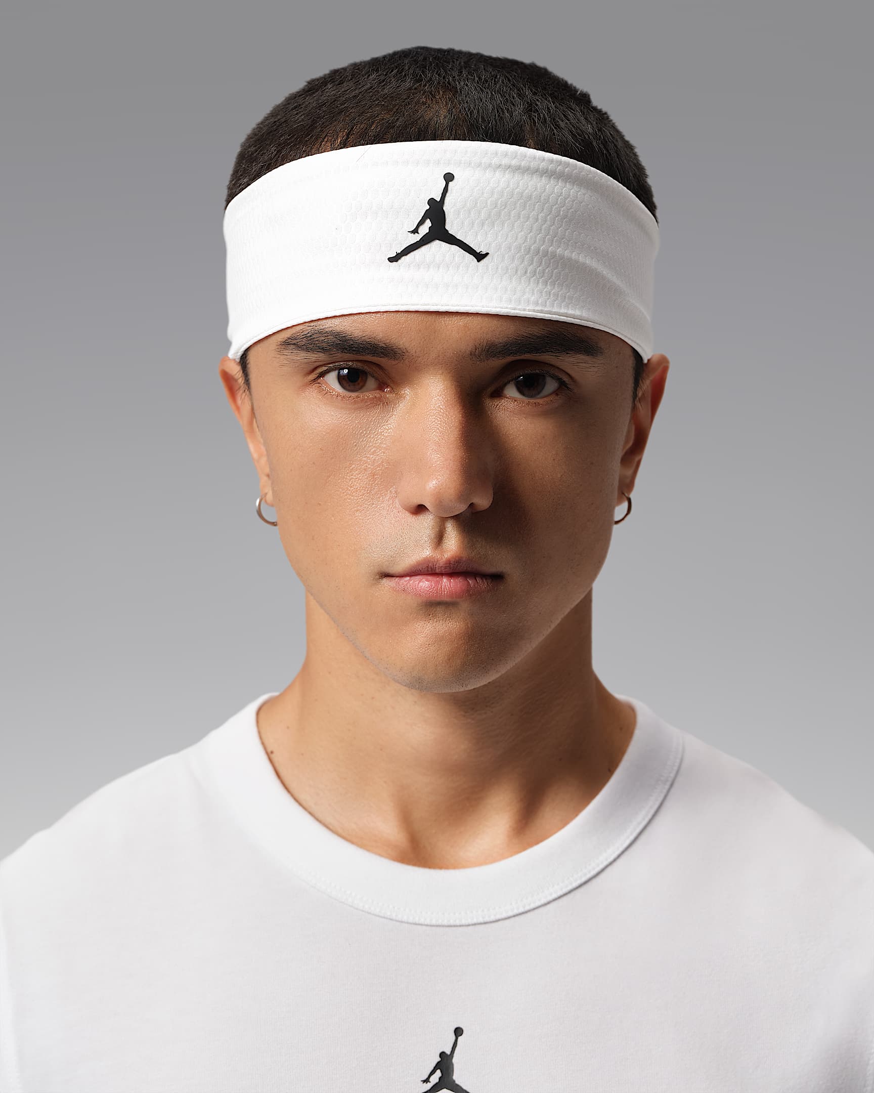 Jordan Dri-FIT 速干头带(1 条) - 白色/黑