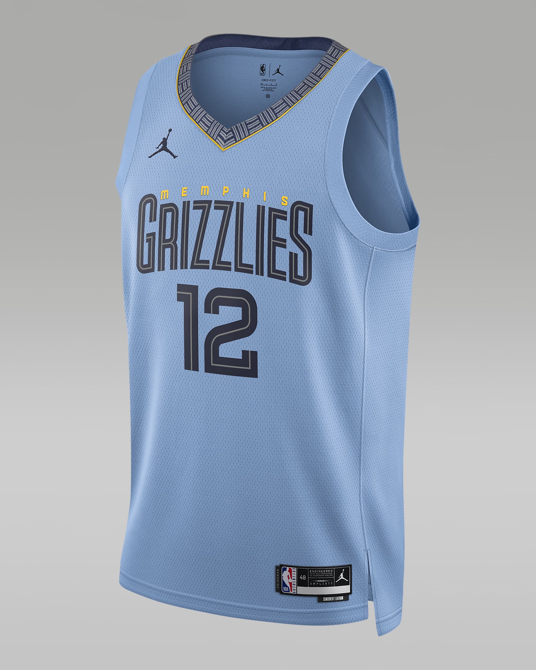 孟菲斯灰熊队 Statement Edition Jordan Dri-FIT NBA Swingman Jersey 男子速干球衣 - 浅蓝
