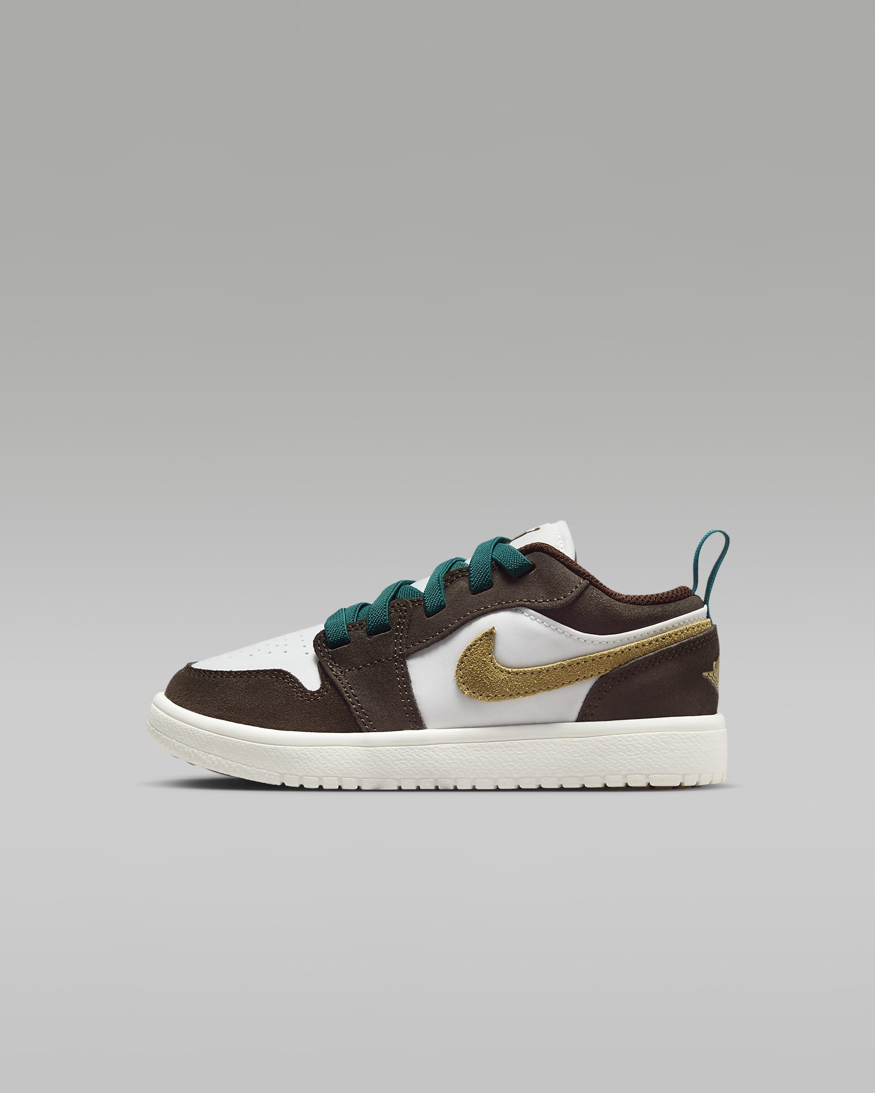 Jordan 1 Low Alt SE (PS) 幼童运动童鞋 - 惊喜可可色/麻线黄/帆白/惊喜可可色
