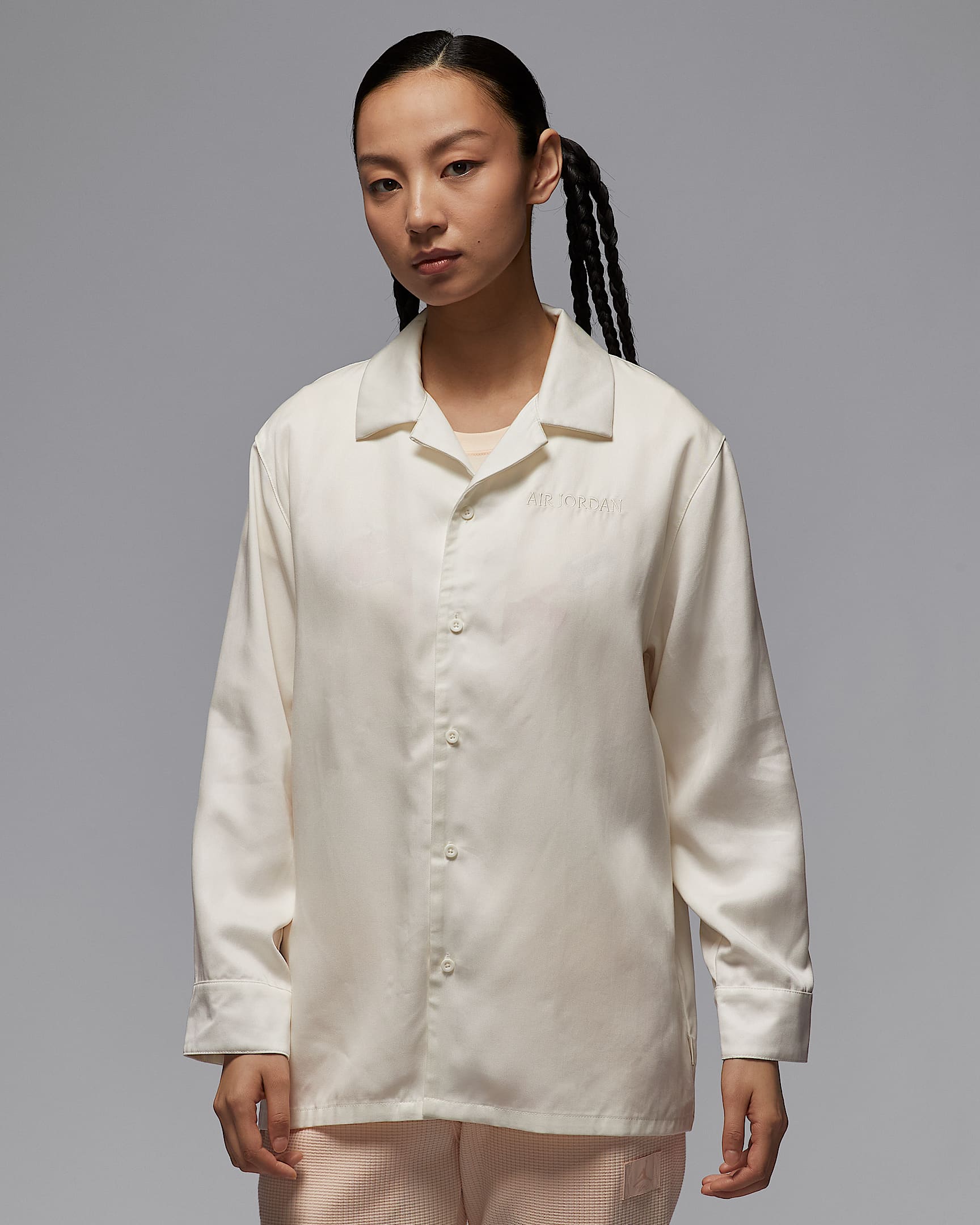 Air Jordan 女子长袖梭织上衣 - 帆白