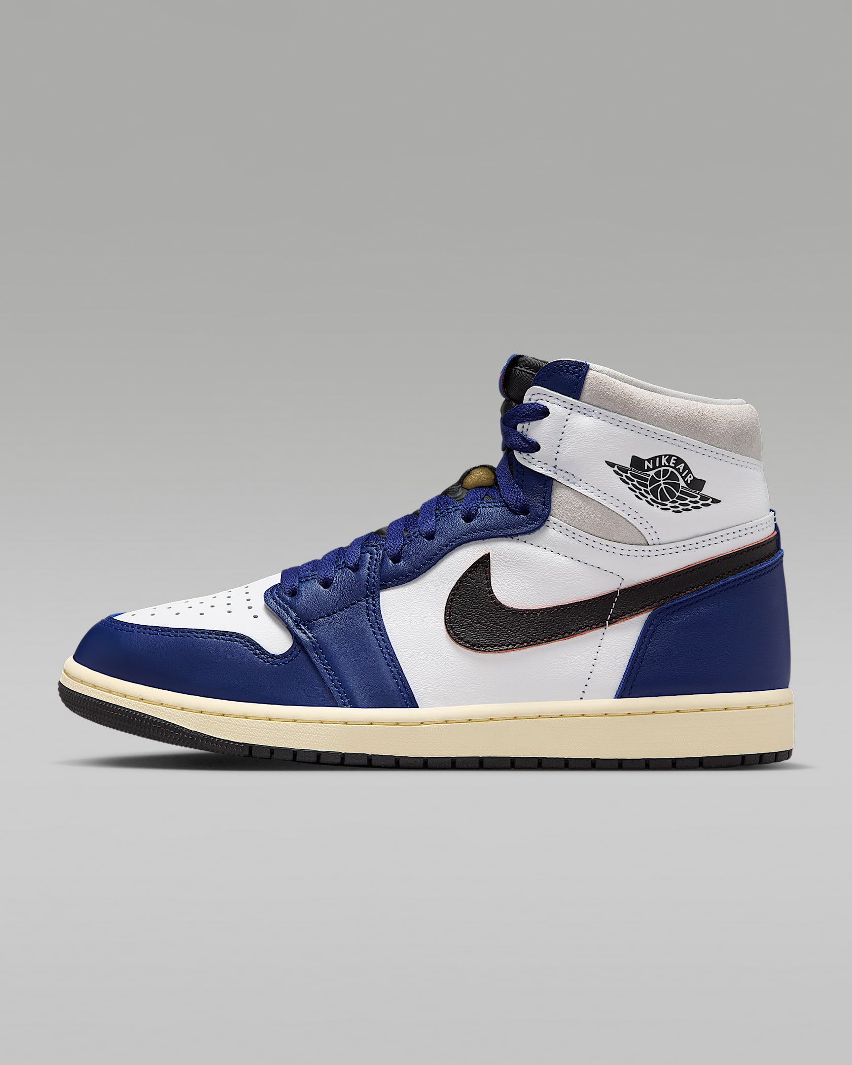 Air Jordan 1 High OG "Rare Air" 男子运动鞋 - 白色/浅灰/深宝蓝/黑