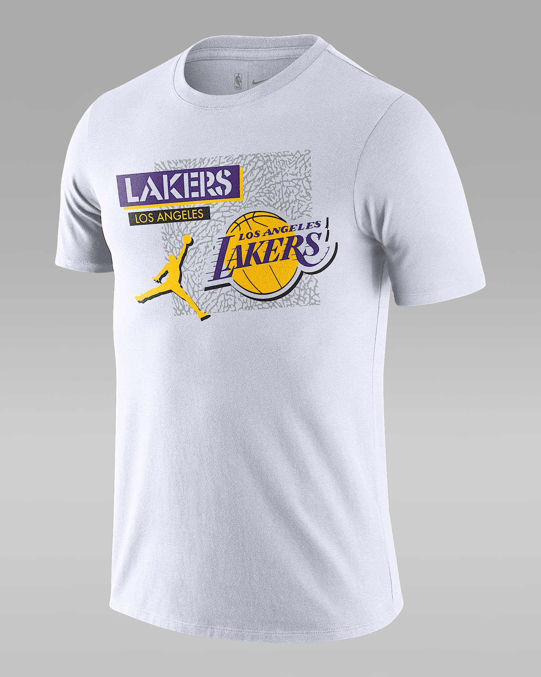 洛杉矶湖人队 Jordan Dri-FIT NBA 男子T恤 - 白色