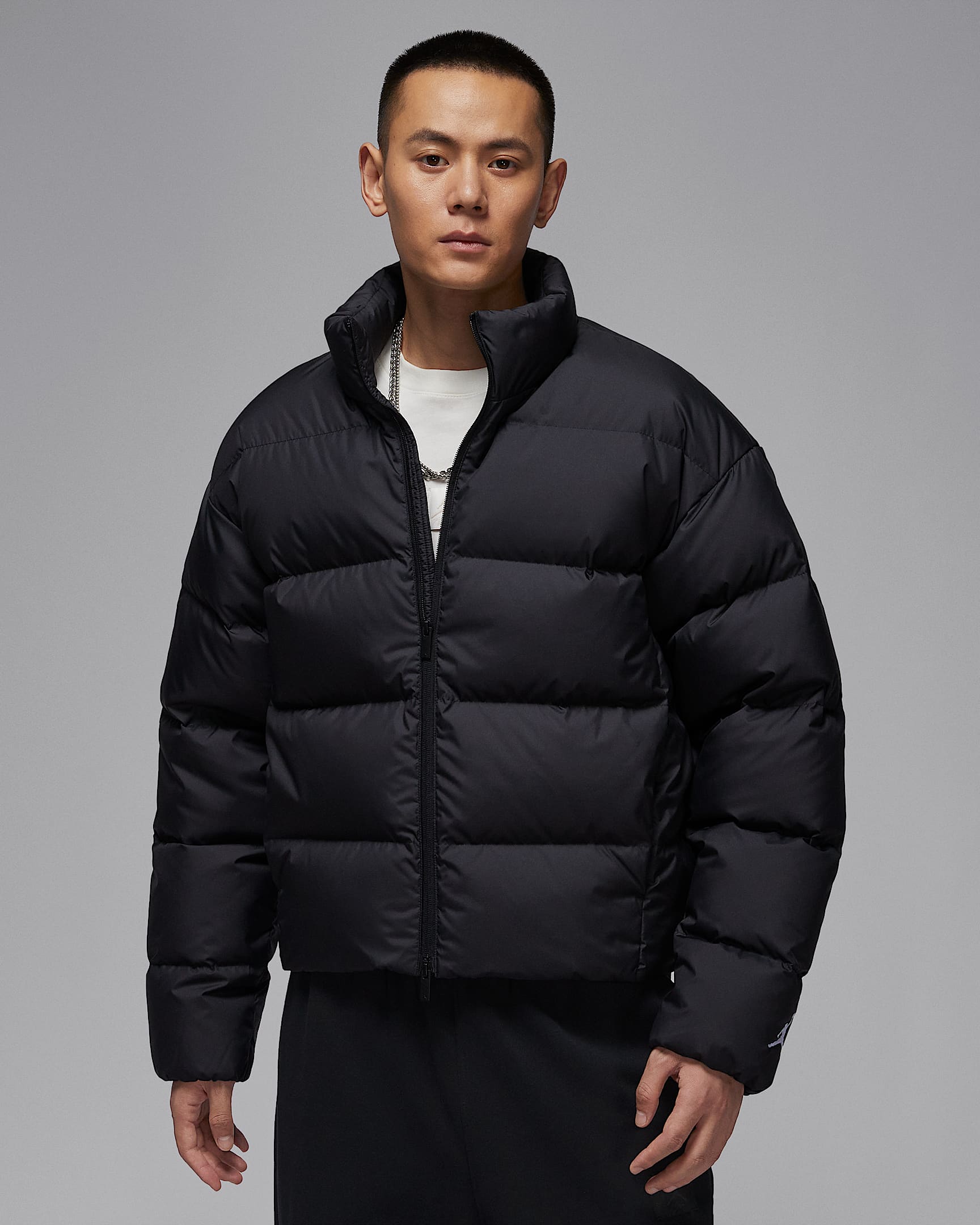 Jordan Flight 男子拒水羽绒夹克 - 黑/白色