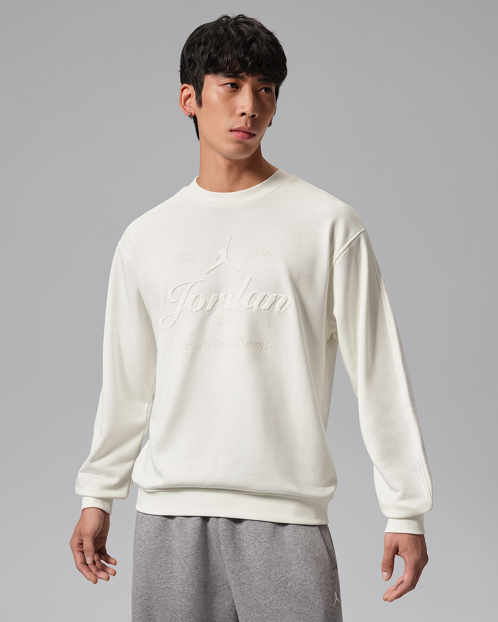 Jordan Essentials+ Brooklyn 男子圆领运动衫 - 帆白